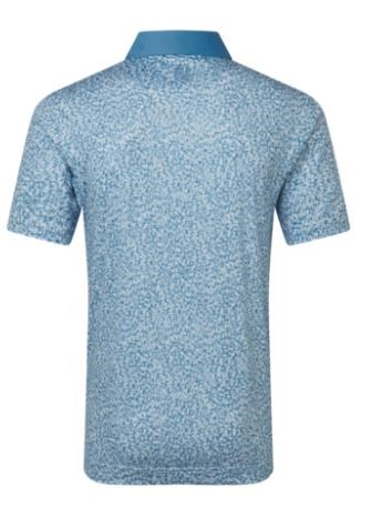 FootJoy Condensed Camo Print Lisle  Herren Poloshirt, white/chambray/coastal blue