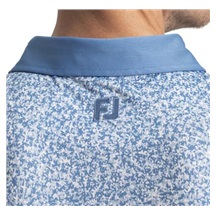 FootJoy Condensed Camo Print Lisle  Herren Poloshirt, white/chambray/coastal blue