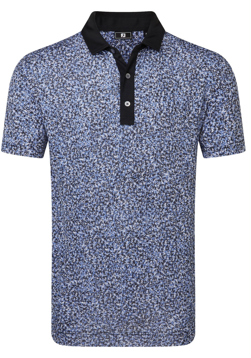 FootJoy Condensed Camo Print Lisle Herren Poloshirt, white/vivid violet/black