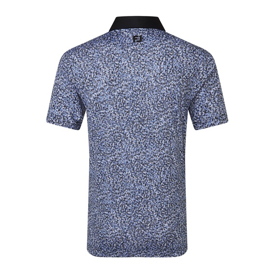 FootJoy Condensed Camo Print Lisle Herren Poloshirt, white/vivid violet/black