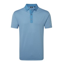 FootJoy Star Geo Jacquard Herren Poloshirt, coastal blue
