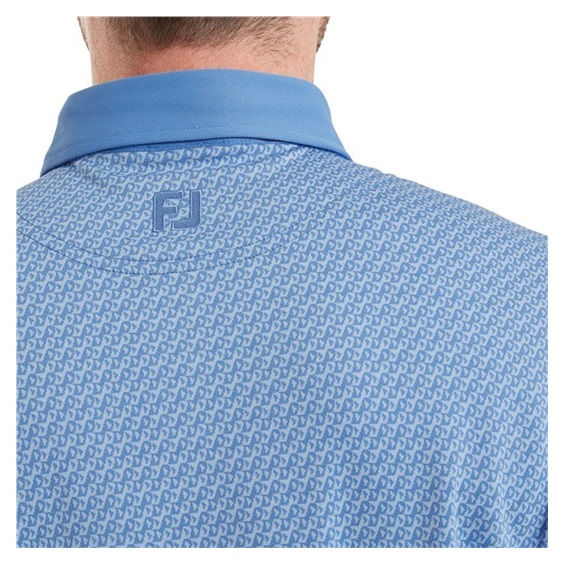 FootJoy Star Geo Jacquard Herren Poloshirt, coastal blue