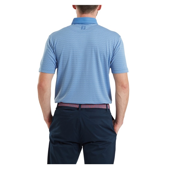 FootJoy Star Geo Jacquard Herren Poloshirt, coastal blue