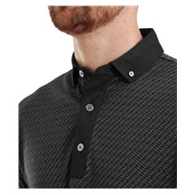 FootJoy Star Geo Jacquard Herren Poloshirt, schwarz