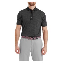 FootJoy Star Geo Jacquard Herren Poloshirt, schwarz