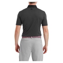 FootJoy Star Geo Jacquard Herren Poloshirt, schwarz