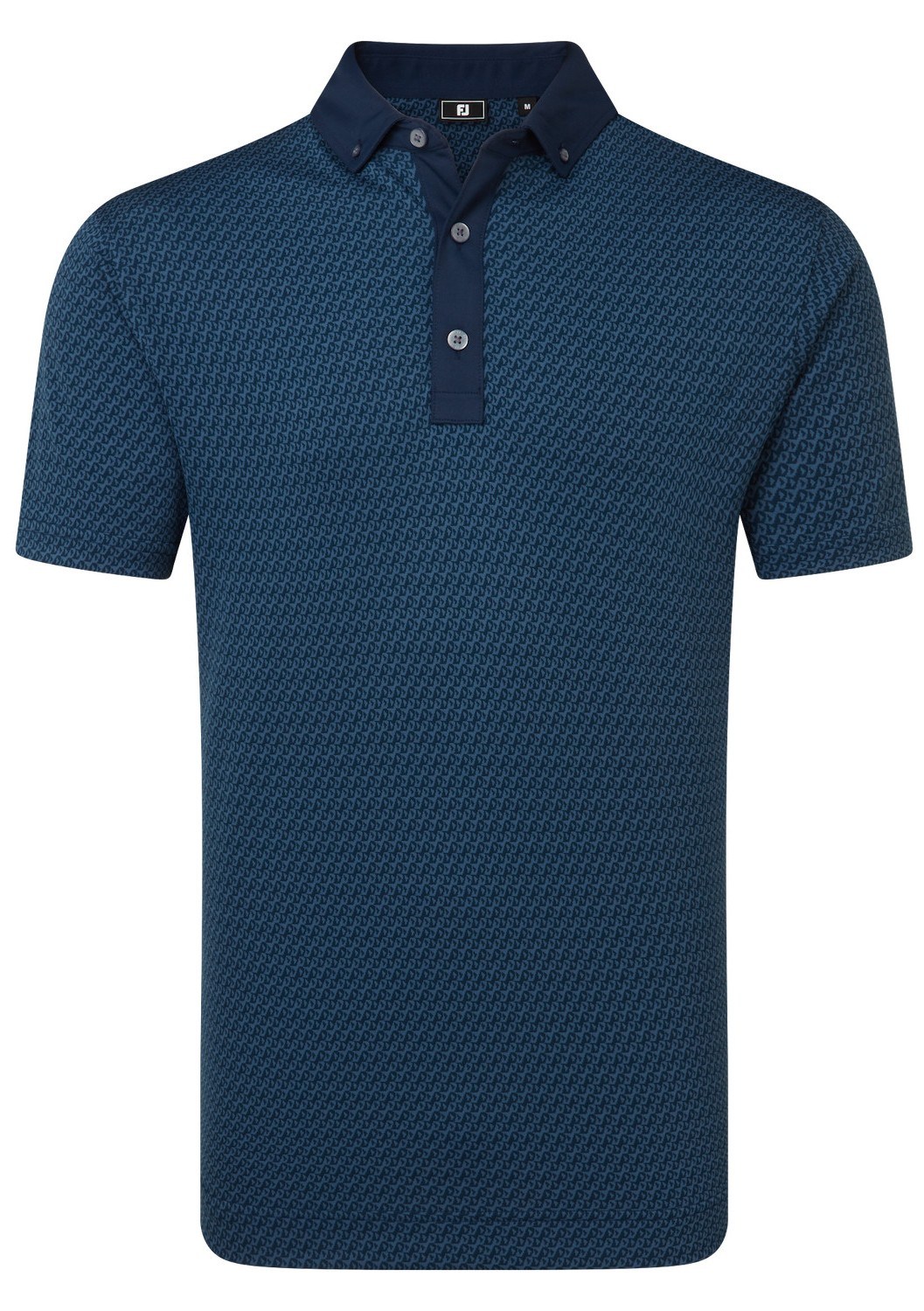 FootJoy Star Geo Jacquard Herren Poloshirt, dunkelblau