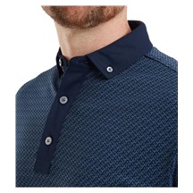 FootJoy Star Geo Jacquard Herren Poloshirt, dunkelblau