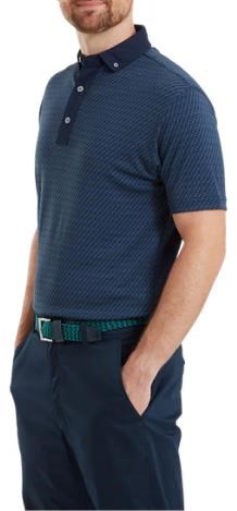 FootJoy Star Geo Jacquard Herren Poloshirt, dunkelblau