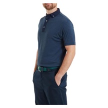 FootJoy Star Geo Jacquard Herren Poloshirt, dunkelblau