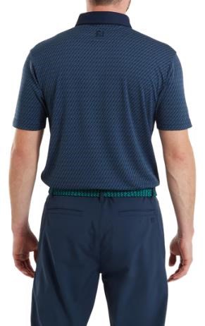 FootJoy Star Geo Jacquard Herren Poloshirt, dunkelblau