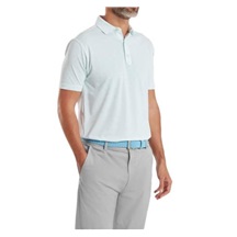 FootJoy Wingtip Floral Lisle Herren Poloshirt, white/sea glass