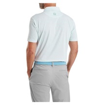 FootJoy Wingtip Floral Lisle Herren Poloshirt, white/sea glass