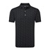 FootJoy Wingtip Floral Lisle Harren Poloshirt, schwarz
