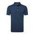 FootJoy Wingtip Floral Lisle Herren Poloshirt, dunkelblau