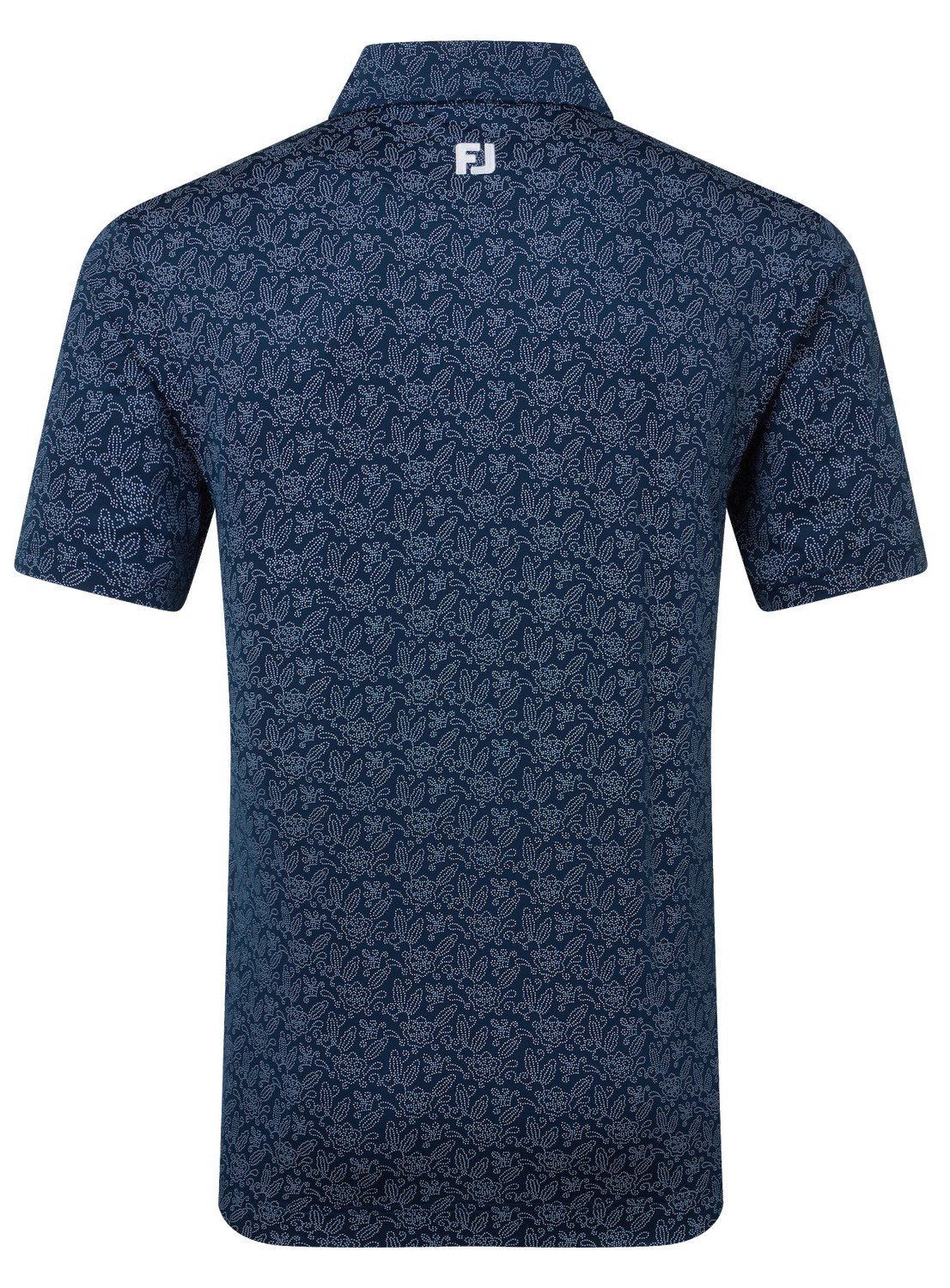 FootJoy Wingtip Floral Lisle Herren Poloshirt, dunkelblau