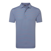 FootJoy Shadow Stripe Lisle Herren Poloshirt, coastal blue