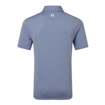 FootJoy Shadow Stripe Lisle Herren Poloshirt, coastal blue