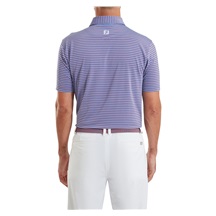 FootJoy Shadow Stripe Lisle Herren Poloshirt, coastal blue