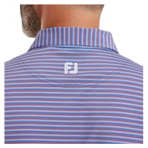 FootJoy Shadow Stripe Lisle Herren Poloshirt, coastal blue