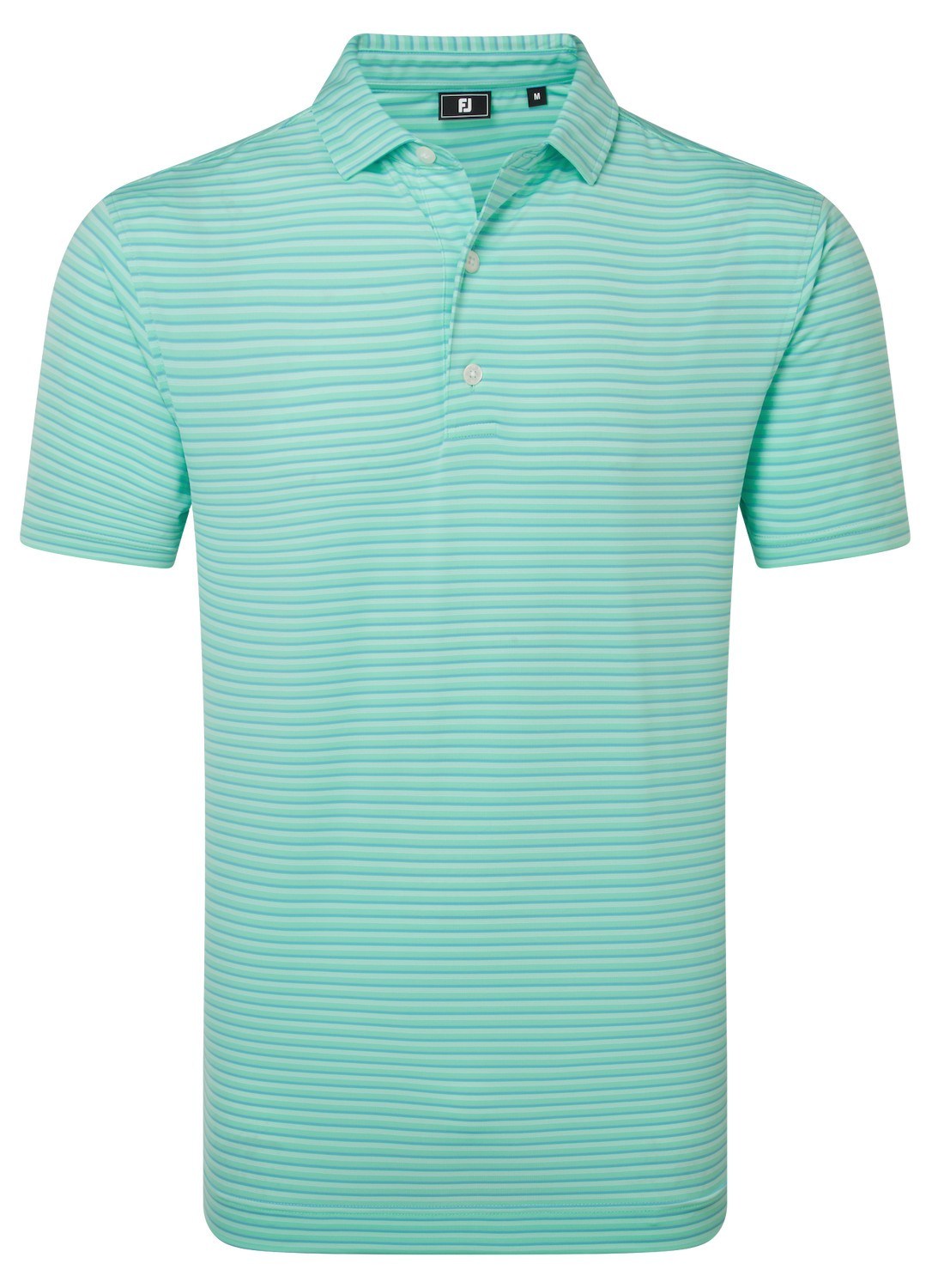 FootJoy Shadow Stripe Lisle Herren Poloshirt, sea glass