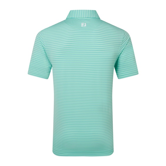 FootJoy Shadow Stripe Lisle Herren Poloshirt, sea glass