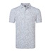 FootJoy Watercolour Floral Print Pique Herren Poloshirt, white/chambray/nantucket red