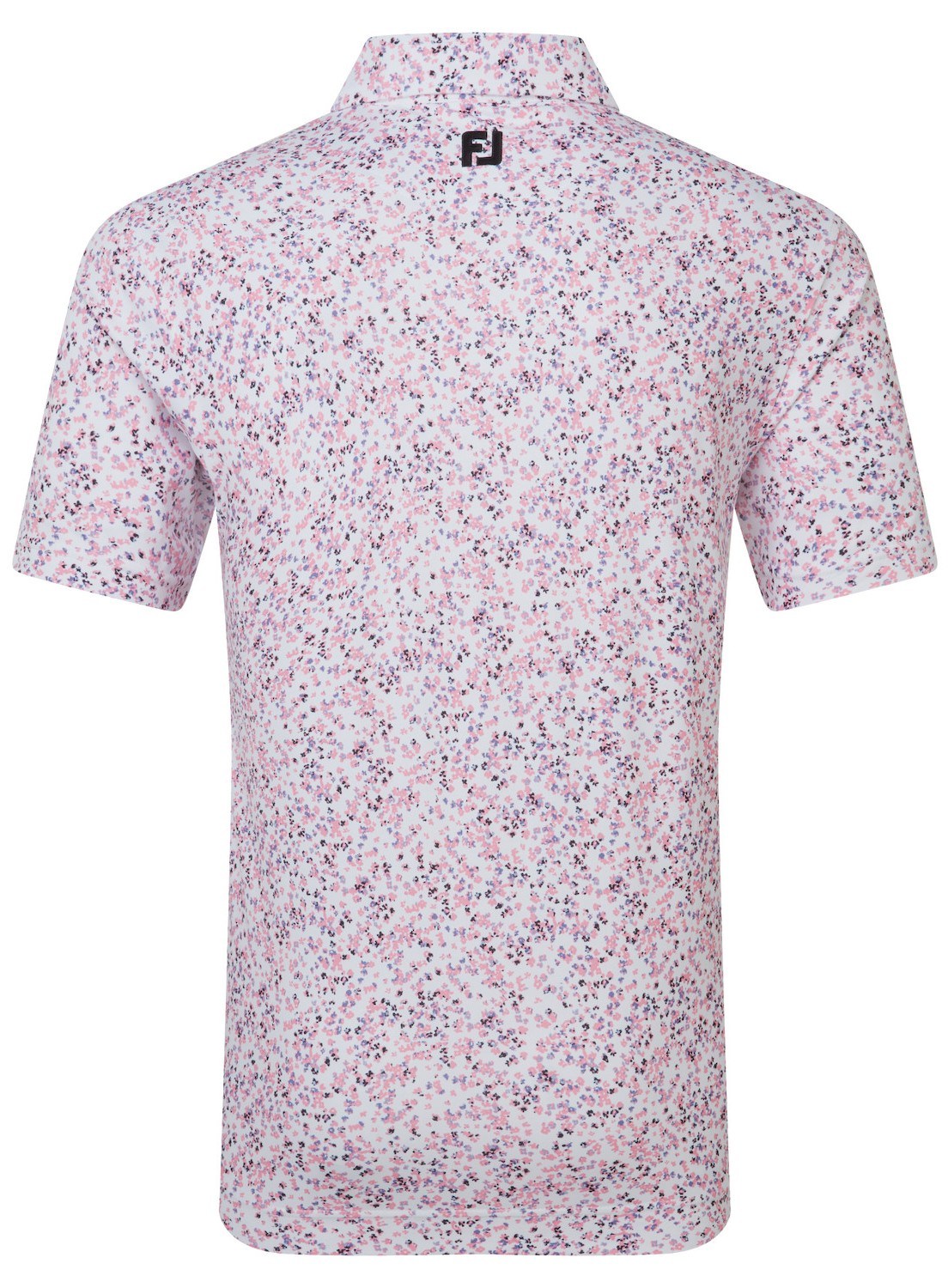 FootJoy Watercolour Floral Print Pique Herren Poloshirt, rosa/weiss pop/schwarz