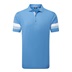 FootJoy Sleeve Stripe Pique Herren Poloshirt, coastal blau/chambray/weiss
