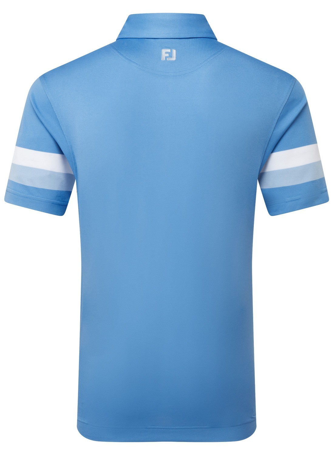 FootJoy Sleeve Stripe Pique Herren Poloshirt, coastal blau/chambray/weiss