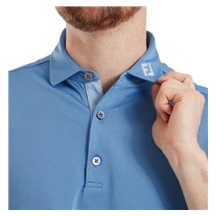 FootJoy Sleeve Stripe Pique Herren Poloshirt, coastal blau/chambray/weiss