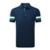 FootJoy Sleeve Stripe Pique Herren Poloshirt, navy/field green/white