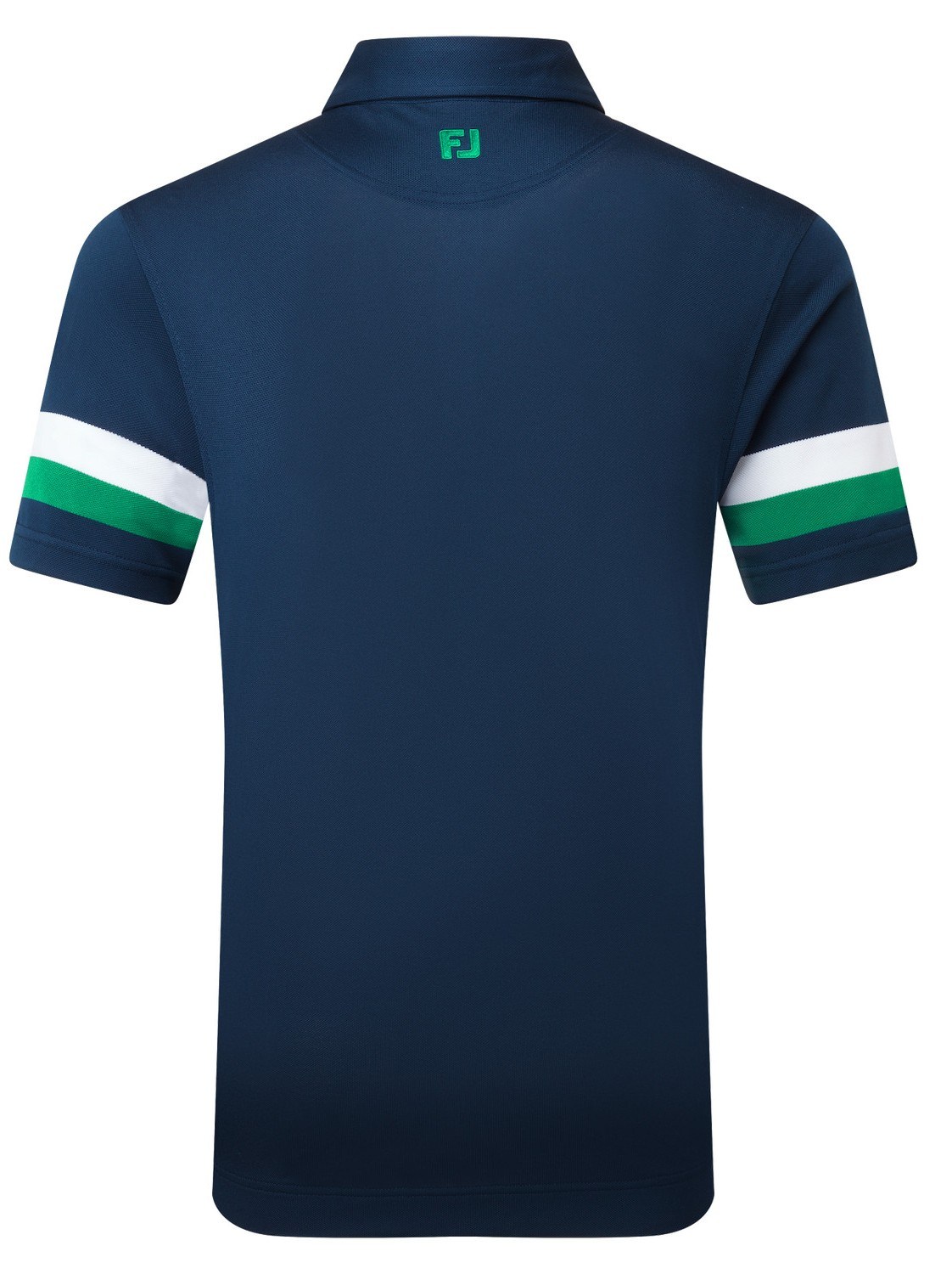 FootJoy Sleeve Stripe Pique Herren Poloshirt, navy/field green/white