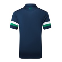 FootJoy Sleeve Stripe Pique Herren Poloshirt, navy/field green/white