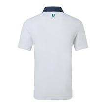 FootJoy Star Geo Trim Pique Herren Poloshirt, weiss