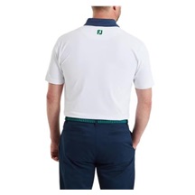 FootJoy Star Geo Trim Pique Herren Poloshirt, weiss