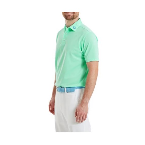 FootJoy Stretch Pique Solid Herren Poloshirt, sea glass