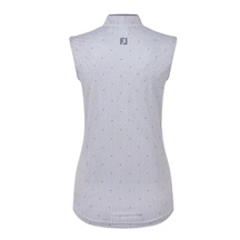 FootJoy Zip Front Tank Printed Damen Poloshirt, navy/white/dusty violet