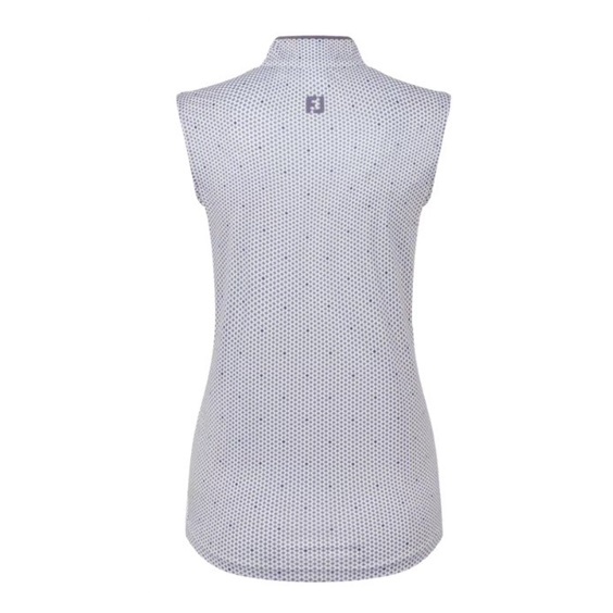 FootJoy Zip Front Tank Printed Damen Poloshirt, navy/white/dusty violet