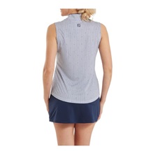 FootJoy Zip Front Tank Printed Damen Poloshirt, navy/white/dusty violet