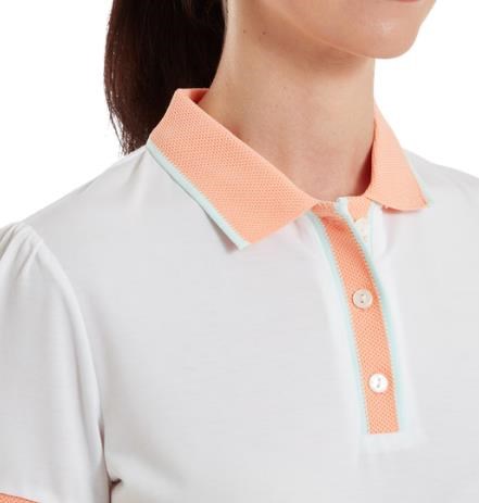 FootJoy Cap Sleeve Damen Poloshirt, weiss