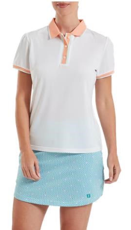 FootJoy Cap Sleeve Damen Poloshirt, weiss