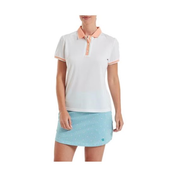 FootJoy Cap Sleeve Damen Poloshirt, weiss