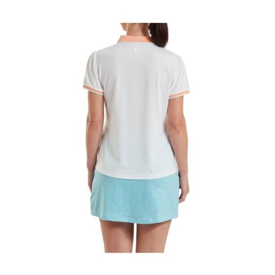 FootJoy Cap Sleeve Damen Poloshirt, weiss
