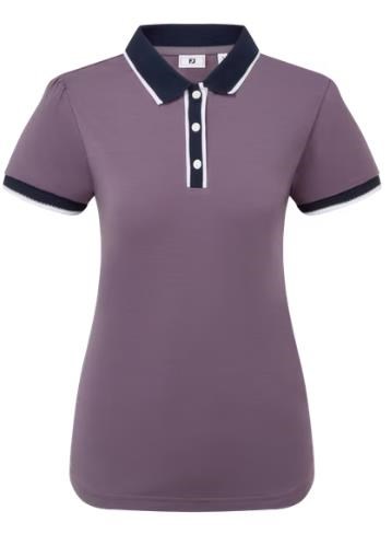 FootJoy Cap Sleeve Damen Poloshirt, dusty violet/navy