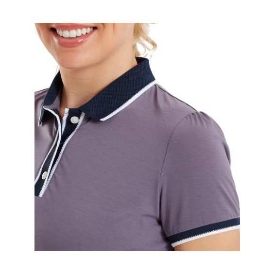 FootJoy Cap Sleeve Damen Poloshirt, dusty violet/navy