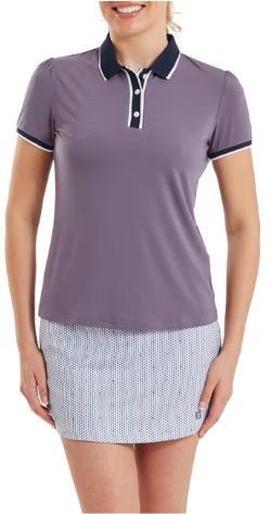 FootJoy Cap Sleeve Damen Poloshirt, dusty violet/navy