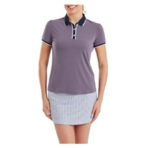 FootJoy Cap Sleeve Damen Poloshirt, dusty violet/navy