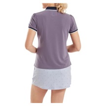 FootJoy Cap Sleeve Damen Poloshirt, dusty violet/navy