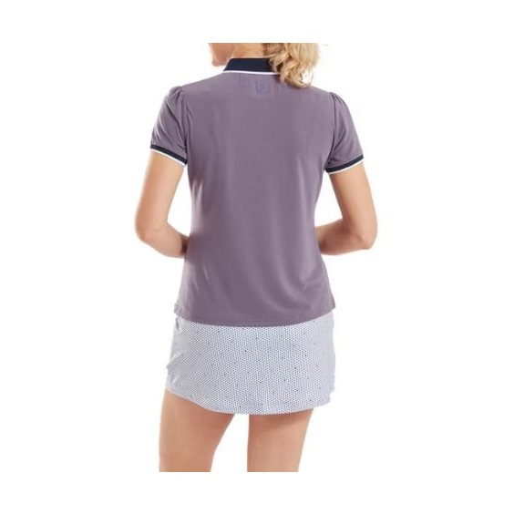 FootJoy Cap Sleeve Damen Poloshirt, dusty violet/navy